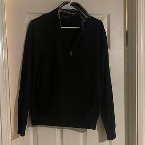 Banana Republic Black Zip Up Sweater Versatile Knit